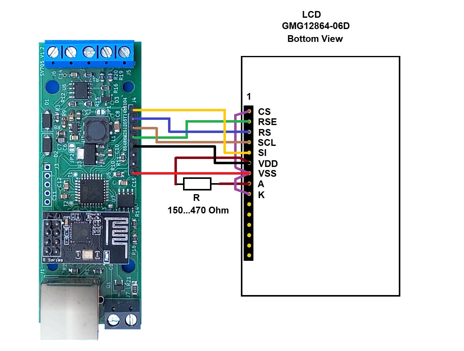 LCD connection diagram